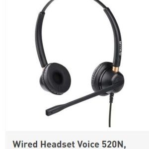 Wired Headset Voice 520N, Binaural, USB, Black